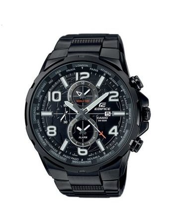 Мъжки часовник Casio Edifice черен браслет със сиви стрелки и цифри