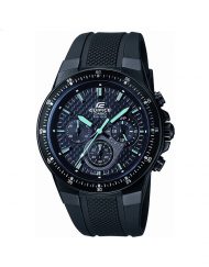 Мъжки часовник Casio Edifice черен със синьо-зелени стрелки