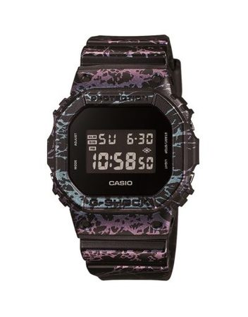 Мъжки часовник Casio G-SHOCK черен с лилаво и зелено