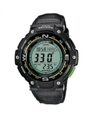 Мъжки часовник Casio Outdoor черен със зелен дисплей