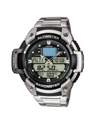 Мъжки часовник Casio Outdoor сребрист браслет с барометър