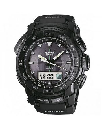 Мъжки часовник Casio Pro Trek черен с дигитално радио