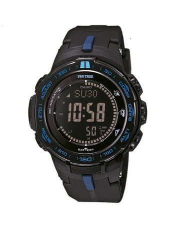 Мъжки часовник Casio Pro Trek  черен със сини детайли