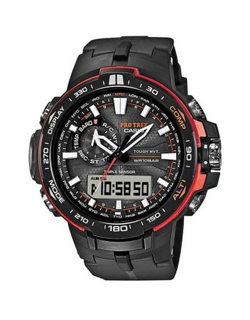 Мъжки часовник Casio Pro Trek с оранжеви елементи