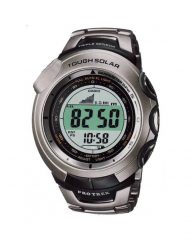 Мъжки часовник Casio Pro Trek сив с титаниев браслет