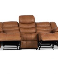 Кожен диван - тройка с релакс механизъм AMANDA