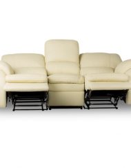 Кожен диван - тройка с релакс механизъм CARLA