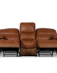 Кожен диван - тройка с релакс механизъм LOUISA