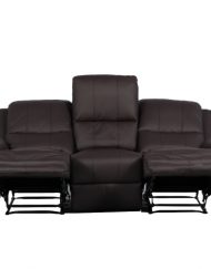 Кожен диван - тройка с релакс механизъм MAYA
