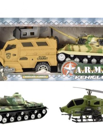 TOI TOYS Комплект армейски машини с фрикция 15205