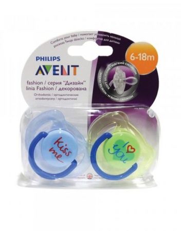 AVENT SCF172/70 Ортодонтични залъгалки с картинки 6-18 м. 2бр.00A-0023