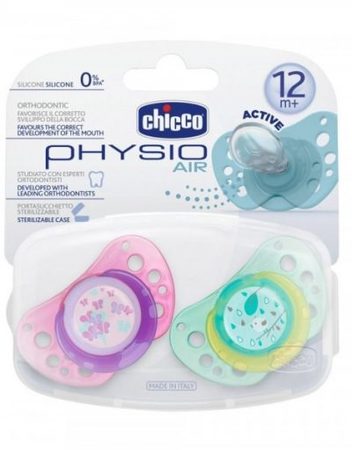 CHICCO Залъгалка силикон PHYSIO AIR РОЗОВ 12+ 2 бр. 72735.110