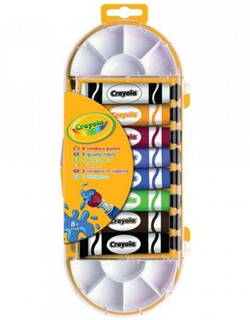 Crayola Комплект темперни бои + палитра