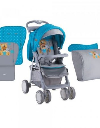 LORELLI CLASSIC Лятна количка с покривало FOXY BLUE&GREY HELLO BEAR 1002052/1718A