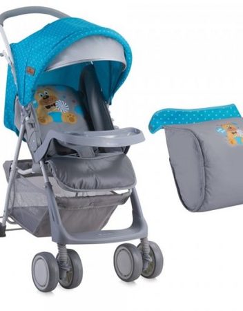 LORELLI CLASSIC Лятна количка с покривало TERRA BLUE&GREY HELLO BEAR 1002096/1718A