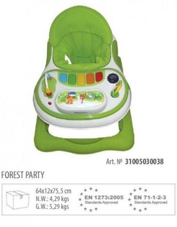 Kikkaboo Проходилка Forest Party Green