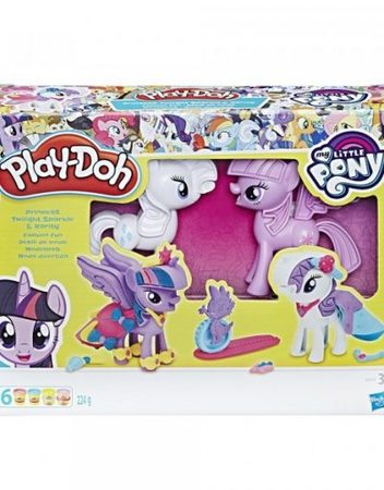 PLAY-DOH Комплект пластелин РАРИТИ И СПАРКЪЛ МОДНО РАЗВЛЕЧЕНИЕ "MY LITTLE PONY" B9717