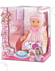 WARM BABY Пишкаща кукла с рокля 8006-405