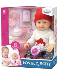 WARM BABY Пишкаща кукла със зимни дрехи LOVELY BABY 8040-491