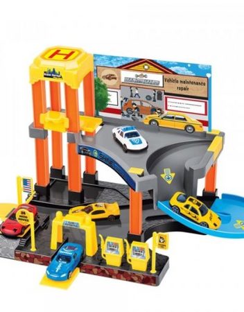 ASIS Паркинг на 2 нива с асансьор и 2 коли GARAGE PLAYSET P8688A-2