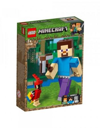 LEGO MINECRAFT Minecraft Steve BigFig с папагал 21148