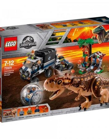 LEGO JURASSIC WORLD Бягство на карнотавър от жироскопичната сфера 75929