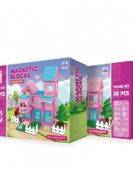 MAGNETIC BLOCKS Конструктор 38 части HOUSE РОЗОВ OTG0903373