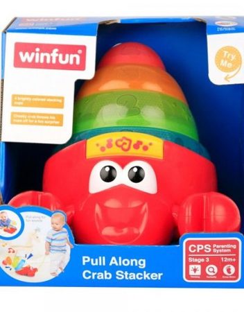 WINFUN Играчка за дърпане - музикален рак с рингове 747