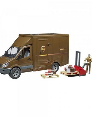 BRUDER Пощенски микробус с шофьор MERCEDES BENZ SPRINTER UPS 02538