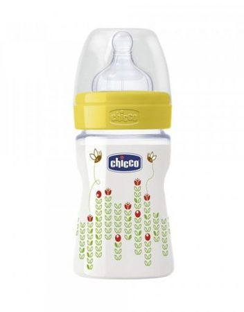 CHICCO N0217 PP Шише силикон 150 мл. 0м+ ROMANTIC