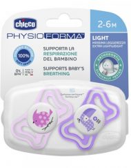 CHICCO N0359  Залъгалка силикон 2-6 м. 2 бр PHYSIO LIGHT МОМИЧЕ