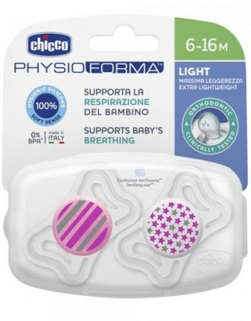 CHICCO N0361 Залъгалка силикон 6-16 м. 2 бр PHYSIO LIGHT МОМИЧЕ