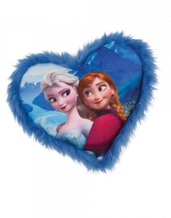 DISNEY FROZEN Възглавница сърце с Анна и Елза