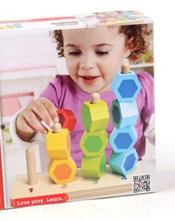 HAPE Разноцветни дървени форми за нанизване H0504