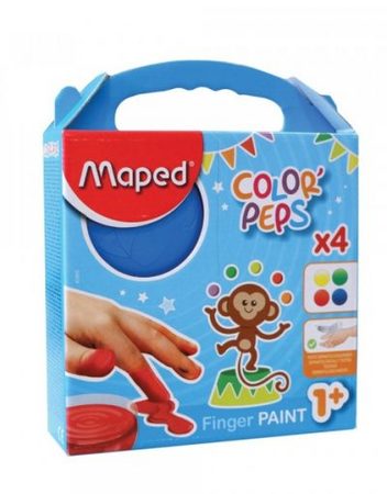 MAPED Бои за рисуване с пръсти 4 цвята COLОR`PEPS EARLY AGE 9812510