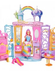 BARBIE Замък с кукла DREAMTOPIA RAINBOW COVE FRB15