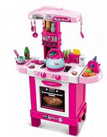 KIDS COOK Кухня с чайник, пара, звук и светлина РОЗОВА ZY920095/008-939