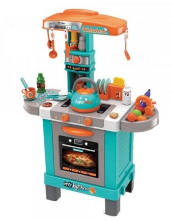 KIDS COOK Кухня с чайник, пара, звук и светлина ЗЕЛЕНА ZY920096/008-939A