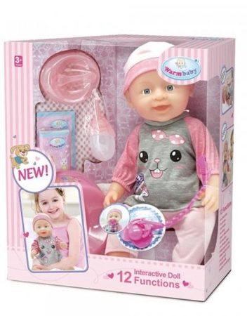 WARM BABY Пишкаща кукла с блузка зайче ZY867466/476