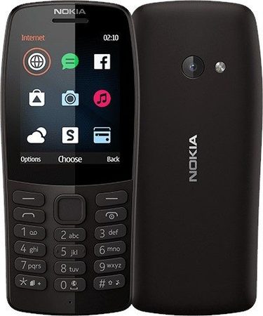 GSM, NOKIA 210, 2.4'', Dual SIM, Black (16OTRB01A06)