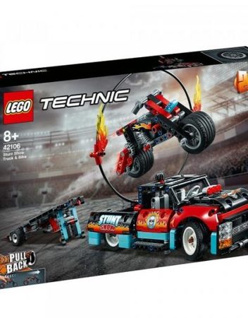 LEGO TECHNIC Камион и мотоциклет за каскади 42106