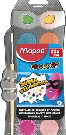 Арго Maped Color'Peps Водни боички 12 цвята с четка 9811520