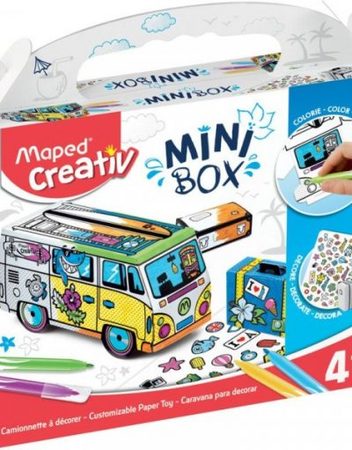 Арго Maped Creativ MINI BOX Креативен детски комплект - създай и оцвети каравана 10 ч.  907017