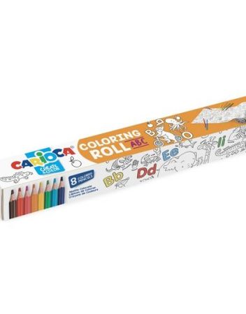 CARIOCA Комплект с цветни моливи Coloring Roll ABC 42979