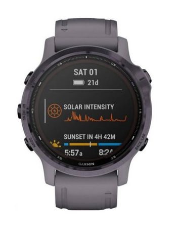 Часовник Garmin Fenix 6S Pro Solar Amethyst Steel/Shale Gray 010-02409-15