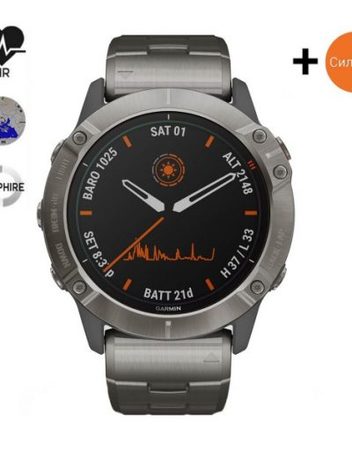 Часовник Garmin Fenix 6X Pro Solar Titanium 010-02157-24