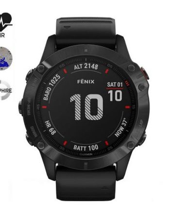 Часовник Garmin Fenix 6 Sapphire Carbon Grey DLC 010-02158-11