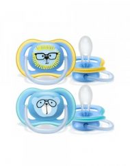 AVENT SCF349/14 Ортодонтични силиконови залъгалки 2 бр. 18м+ ULTRA AIR МОМЧЕ/ДЕКОРАЦИЯ 00A-0516