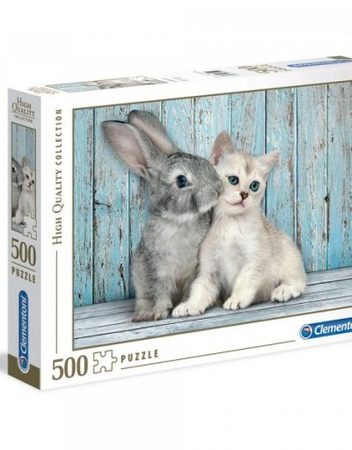 CLEMENTONI 500ч. Пъзел Коте и зайче 35004