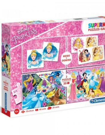 CLEMENTONI SUPERKIT Пъзел Princess 2x30ч. Memo + Domino 20208